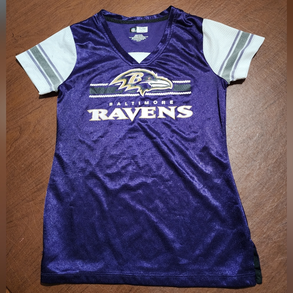 NFL Women's Purple and White Ravens Jersey